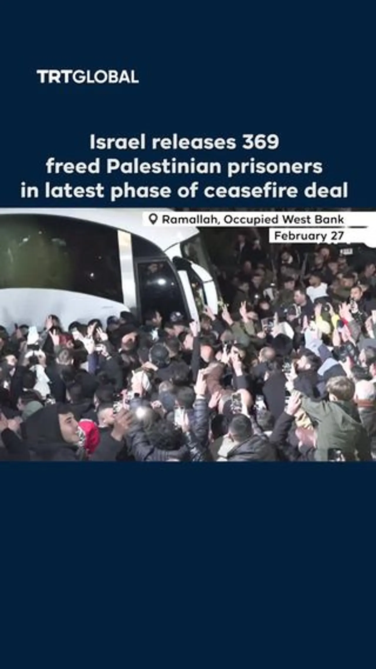 Israel releases 369 freed Palestinian prisoners from Ofer and Kziot prisons